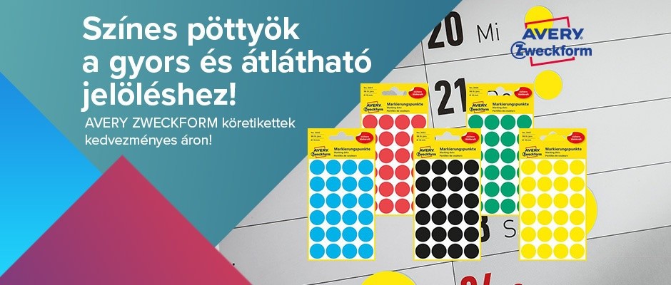 Vásároljon AVERY ZWECKFORM köretiketteket kedvezménnyel!