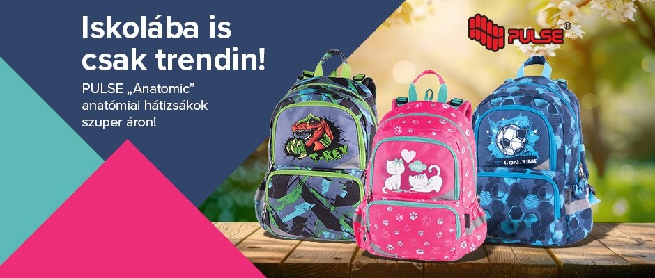 PULSE „Anatomic" anatómiai hátizsákok szuper áron!