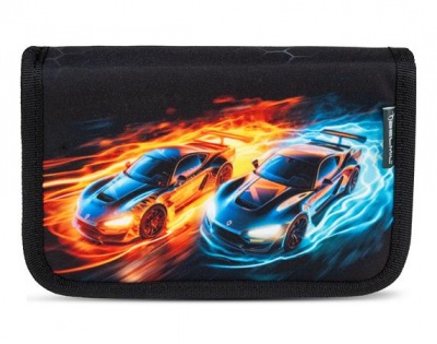 Tolltartó, klapnis, cipzáras, BELMIL "Race it", fekete, versenyautó