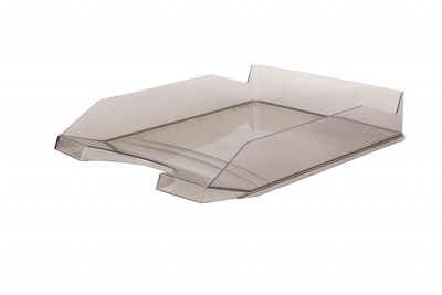 Irattálca, műanyag, VICTORIA OFFICE, áttetsző füstszínű