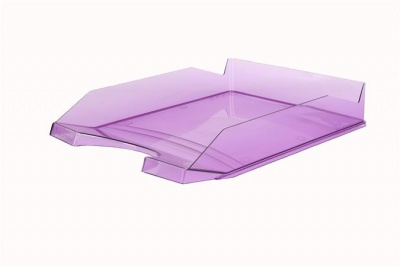 Irattálca, műanyag, VICTORIA OFFICE, áttetsző lila