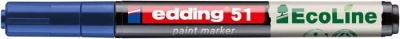 Lakkmarker, 1-2 mm, EDDING "51", kék