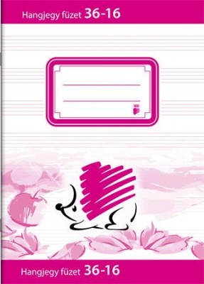 Füzet, tűzött, A5, hangjegy, 16 lap, ICO "Süni", "36-16"