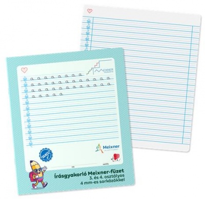 Füzet, tűzött, 280x240 mm, fekvő, 32 lap, 3. és 4. osztály, ICO "Süni Meixner"