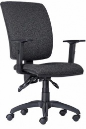 Irodai forgószék, szövetborítás, állítható karfával, fekete lábkereszt, memóriahabos, "Cinque ASYN LX", szürke