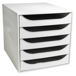 Irattároló, műanyag, 5 fiókos, EXACOMPTA "Ecobox Office", szürke