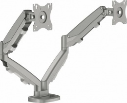 Monitortartó kar két monitorhoz, FELLOWES "Eppa™  "Dual", ezüst