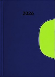 Naptár, tervező, B5, heti, DAYLINER "Memphis", kék-zöld