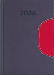 Naptár, tervező, B6, heti, DAYLINER "Memphis", szürke-piros