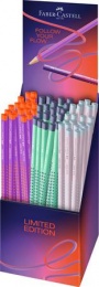 Grafitceruza display, B, háromszögletű, FABER-CASTELL "Grip 2001 Flow", vegyes színek