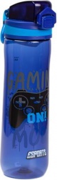 Kulacs, 600 ml, LIZZYSULI, Esports Gamer on duty, fekete