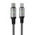 Töltőkábel, USB-C - USB-C, 60W, 1 m, AVAX "CB632 Steely LED", fekete